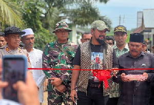 Jembatan Bailey Baroh Bugeng Aceh Timur Rampung