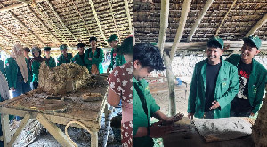 Menggali Potensi Desa, KKN UNIMAL Kelompok 32 Kunjungi Industri Batu Bata Tradisional