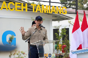 AHY Resmikan Huntara untuk Korban Banjir Bandang dan Longsor di Aceh Tamiang