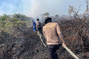 Api di Lahan Gambut Suak Nie Berangsur Terkendali, Tim Gabungan Tetap Siaga