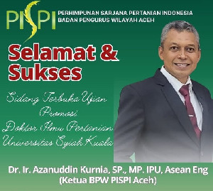 Ketua PISPI Aceh Pertahankan Disertasi Sidang Terbuka