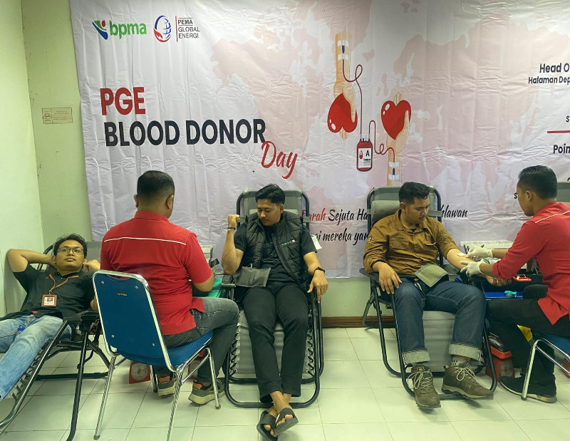 Kegiatan Donor Darah PGE Berhasil Kumpulkan Darah Ratusan Kantong