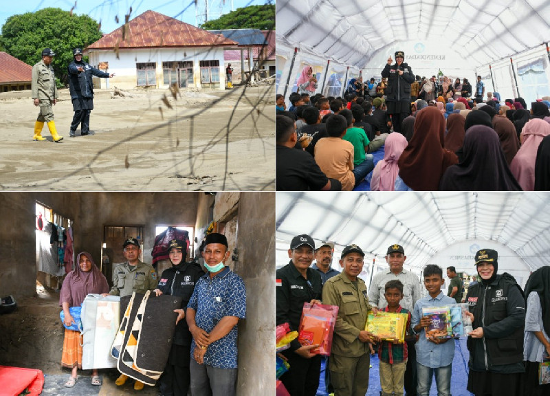 Illiza Kembali ke Pidie Jaya, Salurkan Bantuan untuk Korban Banjir Bandang