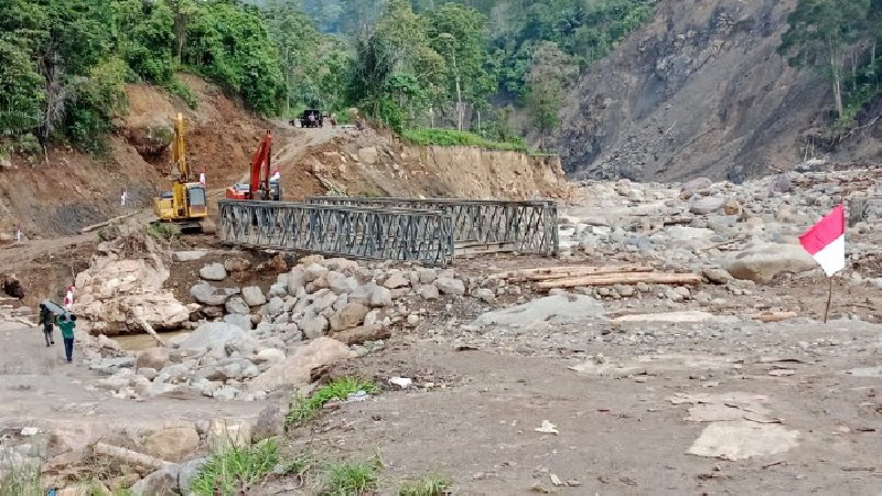Jembatan Bailey Wih Kanis Bener Meriah Kembali Beroperasi