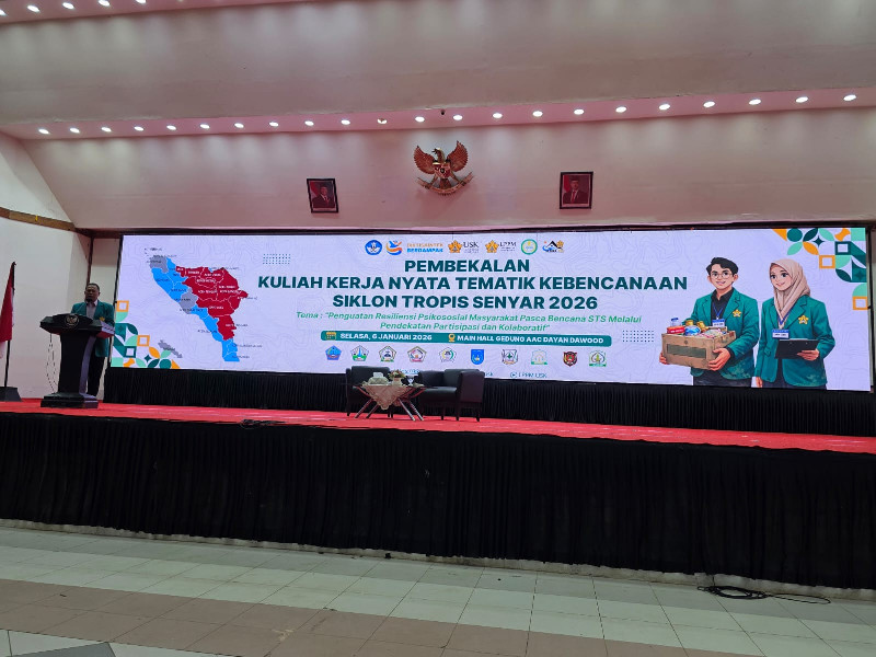 USK Buka KKN Tematik Bencana Siklon Tropis Senyar 2026