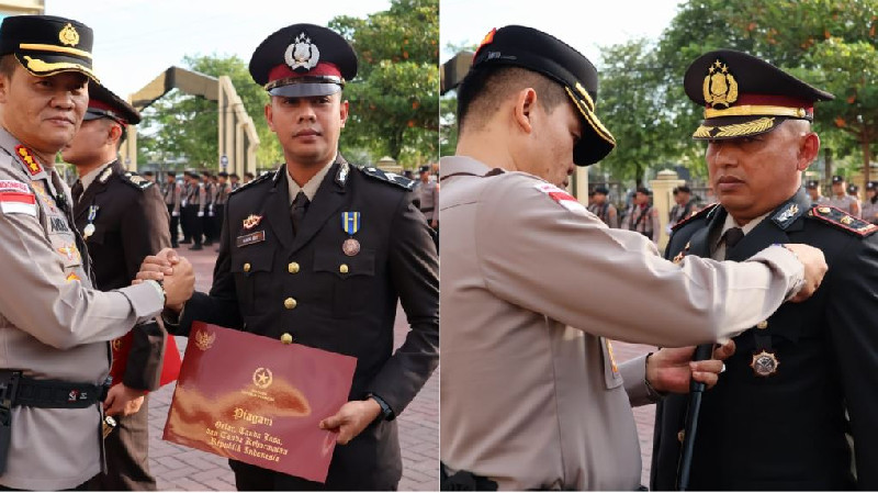 36 Personel Polresta Banda Aceh Terima Tanda Kehormatan Satya Lancana Pengabdian