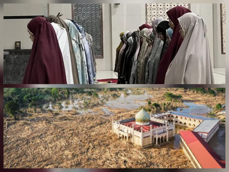 Masjid &ldquo;Penghadang&rdquo; Kayu di Aceh Tamiang Kembali Hidup, Tarawih Perdana Penuh Haru