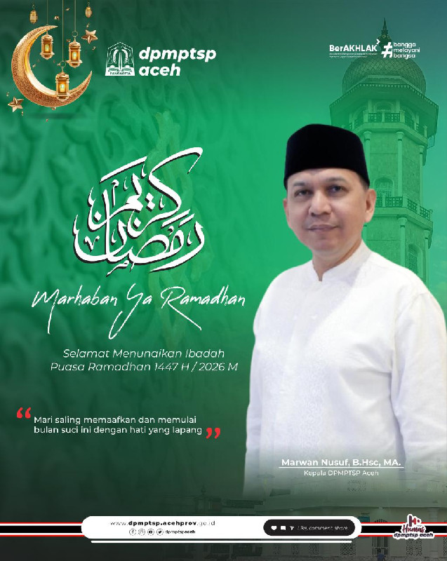 Kepala DPMPTSP Aceh Ajak Sambut Ramadhan dengan Semangat Integritas