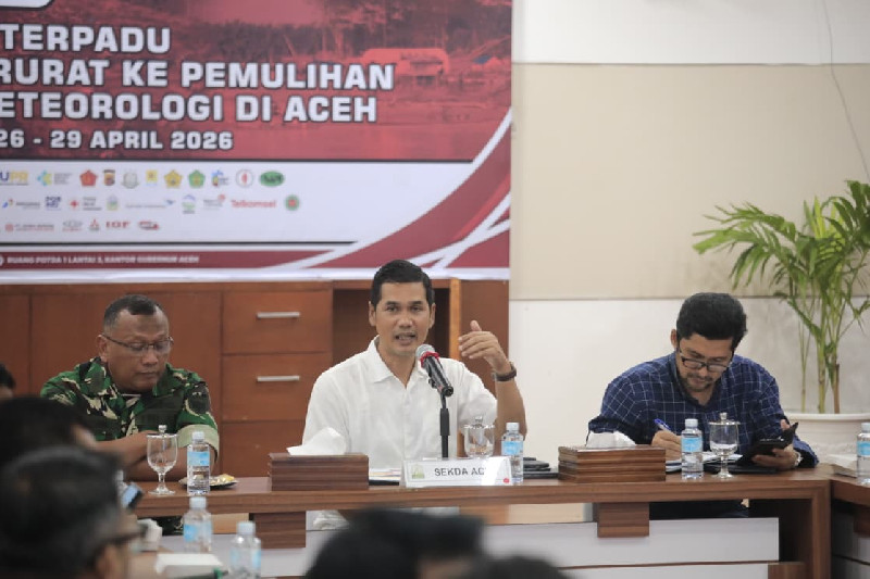 Jelang Ramadan, Sekda Aceh Minta Huntara Dipercepat dan Logistik Dipastikan Aman