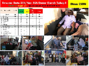 Aksi Kemanusiaan Awal Tahun, Dinas ESDM Aceh Sumbang 33 Kantong Darah