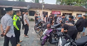 Tertibkan Knalpot Brong dan Balap Liar, Polisi Amankan 24 Motor di Nagan Raya