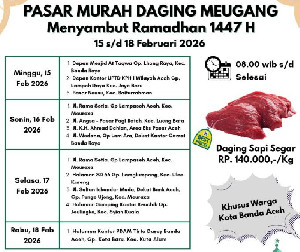 Pemko Banda Aceh Gelar Pasar Murah Daging Meugang 15-18 Februari 2026