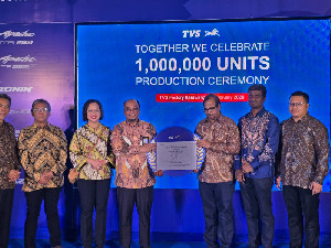 TVS Investasi Rp4,1 Triliun di Indonesia, Produksi Tembus 1 Juta Unit