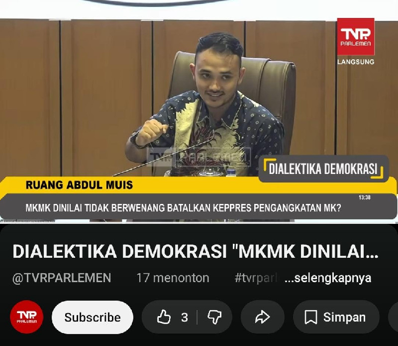 DPN PERMAHI: Pemilihan Hakim MK oleh DPR Miliki Dasar Konstitusional dan Legalitas Jelas