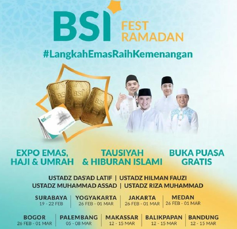 BSI Fest Ramadan 2026 Hadir di 9 Kota, Tawarkan Diskon Paket Umrah