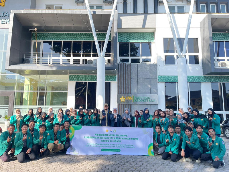 Fokus Kesehatan Pascabencana, ORMAWA FK USK Jalankan Program Mahasiswa Berdampak di Blang Awe