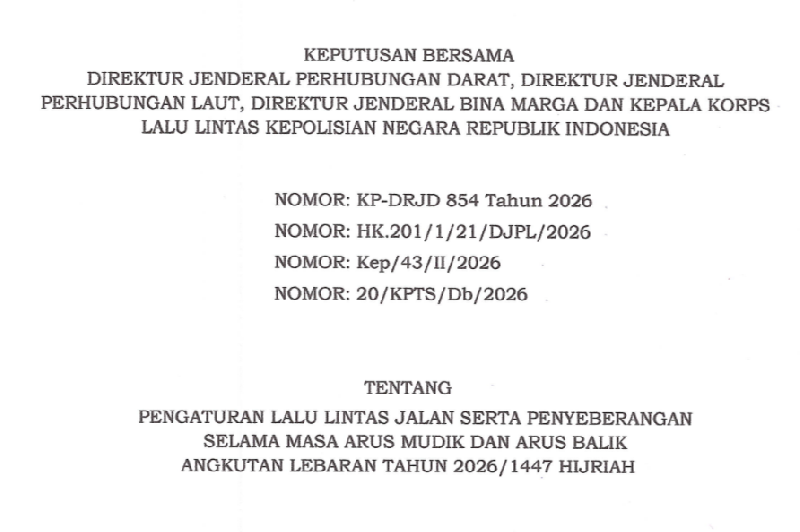 Simak Pengaturan Lalu Lintas Saat Mudik Lebaran 2026