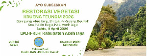 Restorasi Krueng Teunom, LPLHI Aceh Jaya dan PDI Perjuangan Tanam 1.500 Pohon