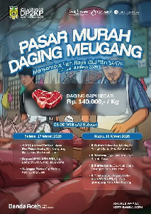 Sambut Idulfitri, Banda Aceh Gelar Pasar Murah Daging Meugang Rp140 Ribu