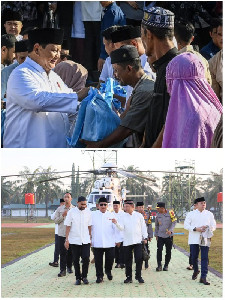 Prabowo Salat Id di Aceh Tamiang, Bawa Sembako dan Kabar Pemulihan Cepat