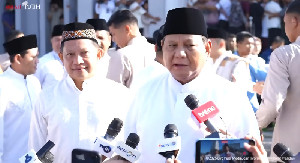 Prabowo Sebut 100 Persen Warga Terdampak Bencana Sudah Tempati Huntara