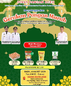 Besok Pasar Murah di Pegasing Aceh Tengah, Harga Paket Sembako Rp162 Ribu