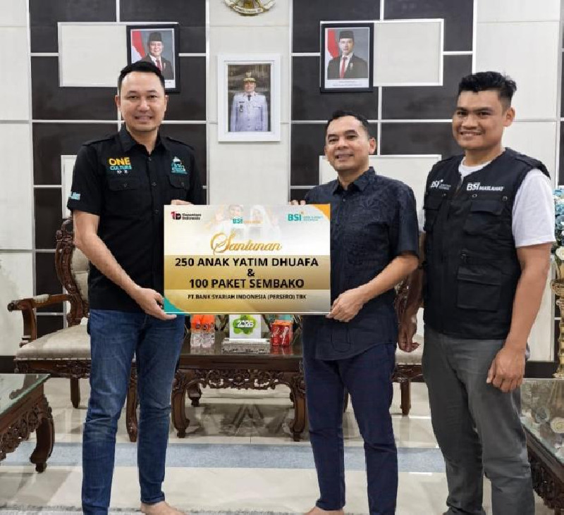 BSI Santuni 250 Anak Yatim di Lhokseumawe, Wali Kota Apresiasi