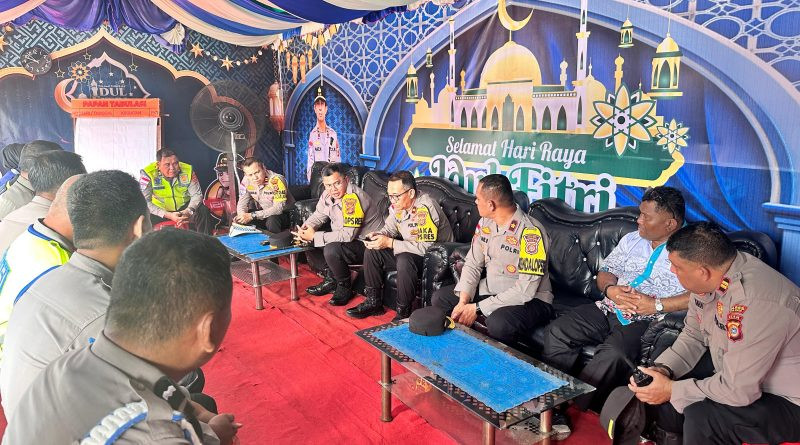 Pantau Arus Mudik, Kapolres Nagan Raya Inspeksi Pos Pengamanan Kuala