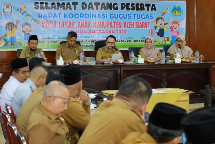 Aceh Barat Perkuat Persiapan Evaluasi Nasional KLA 2026, Targetkan Naik ke Nindya