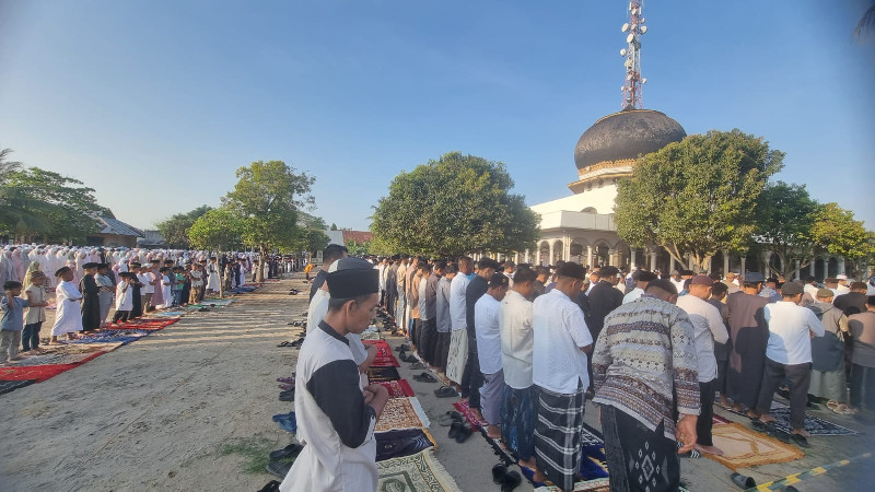 Ribuan Warga Muhammadiyah Aceh Utara Mulai Salat Idulfitri di Masjid Nurul Izzah Krueng Mane