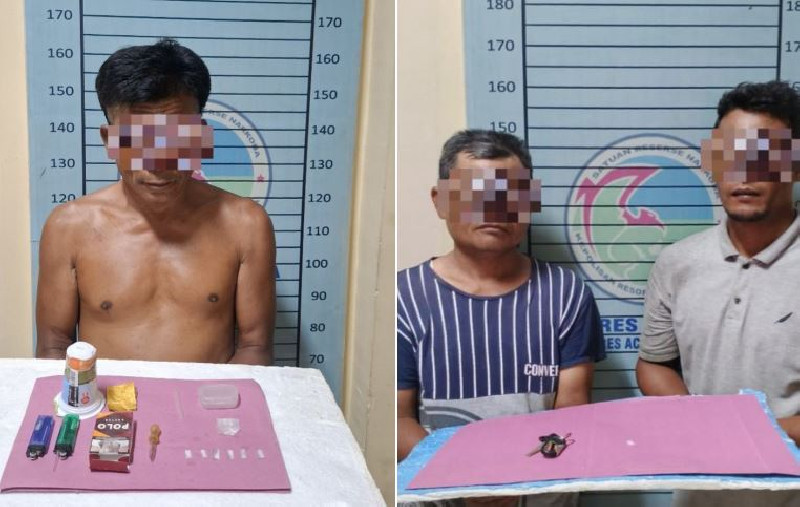 Dua Lokasi Digerebek Sehari, Tiga Pelaku Sabu di Aceh Tenggara Tak Berkutik
