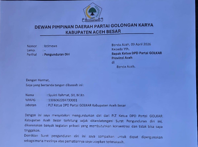 Politisi Senior Syukri Rahmat Tinggalkan Golkar Kini Berlabuh ke PKB