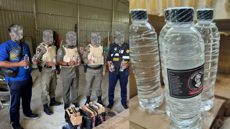 24 Botol Arak Bali Tanpa Cukai Diamankan di Aceh Besar