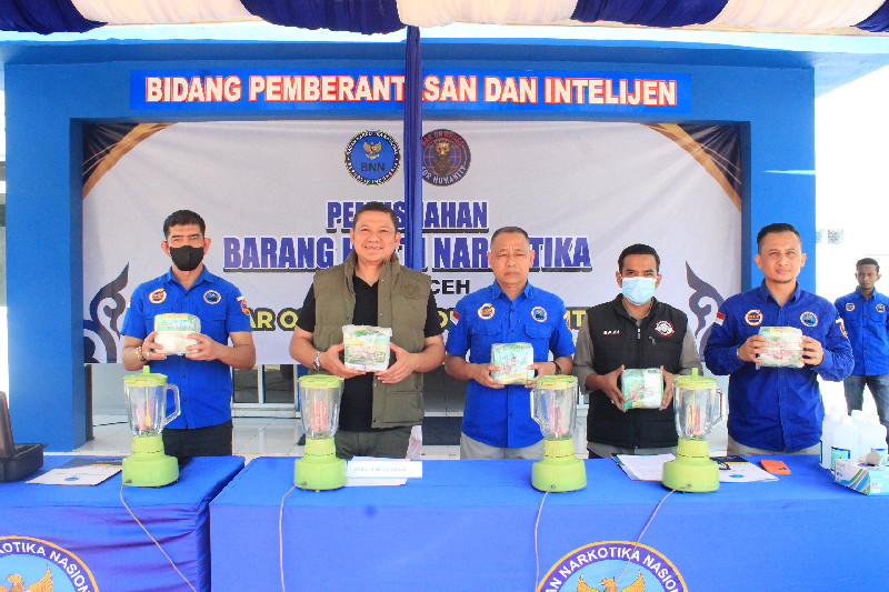 Peredaran Digagalkan, BNN Aceh Musnahkan 5 Kg Sabu
