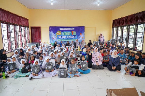 Krue Seumangat, Perpustakaan BI Aceh Hadirkan Senyum dan Semangat Anak-Anak Pidie Jaya