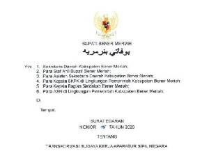 Pemkab Bener Meriah Terapkan Skema WFO dan WFH Bagi ASN