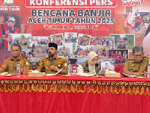 Bupati Aceh Timur Evaluasi Huntara Bersama Vendor dan BNPB