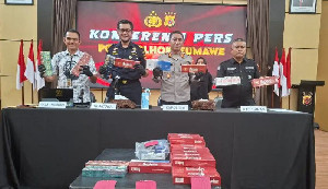 Polres Lhokseumawe Bongkar Peredaran Rokok Ilegal Tanpa Cukai dan Peringatan Kesehatan