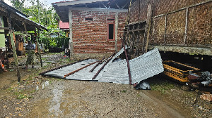 Rumah Warga di Montasik Aceh Besar Rusak Diterpa Angin Kencang
