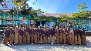 Sosialisasi Qanun Syariat Islam, DSI Bener Meriah Sambangi SMPN 1 Wih Pesam