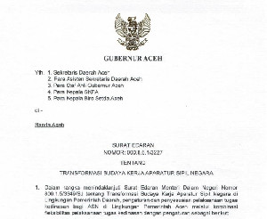 Pemerintah Aceh Terapkan WFH ASN Setiap Jumat, Dukungan Efisiensi Energi