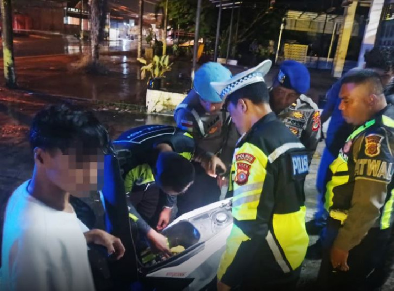Patroli Kamtibmas, Polres Aceh Barat Tertibkan Balap Liar dan Amankan 7 Remaja