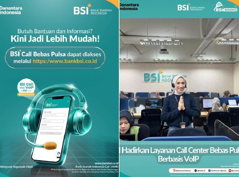 Komitmen "Melayani Sepenuh Hati", BSI Hadirkan Layanan Call Center Bebas Pulsa Berbasis VoIP