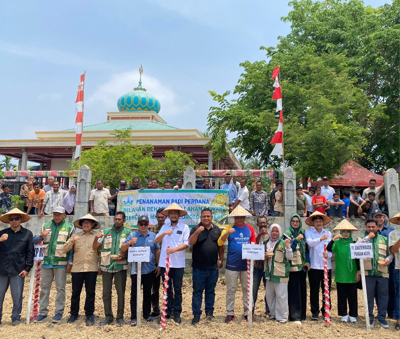 Sawah yang Rusak karena Bencana Banjir Dibersihkan, Ditanami Padi Gogo