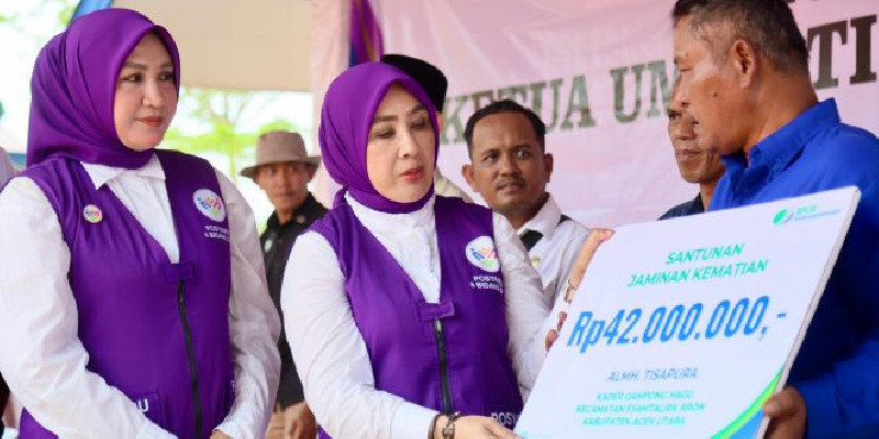 Peringati Hari Posyandu Nasional di Aceh Utara, Ketum Posyandu Sosialisasi 6 SPM
