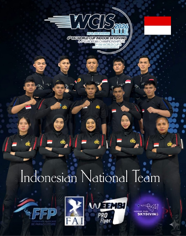 Timnas Indoor Skydiving Indonesia Bertolak ke Prancis, Siap Ukir Prestasi Dunia