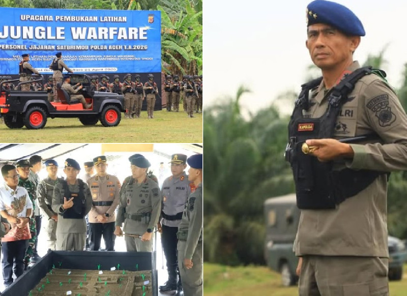 Latihan Jungle Warfare Brimob Digelar di Pedalaman Aceh, Kapolda: Hadapi Ancaman Nyata