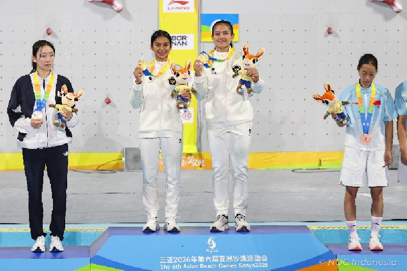 Panjat Tebing Sumbang 1 Emas dan 2 Perak di Asian Beach Games