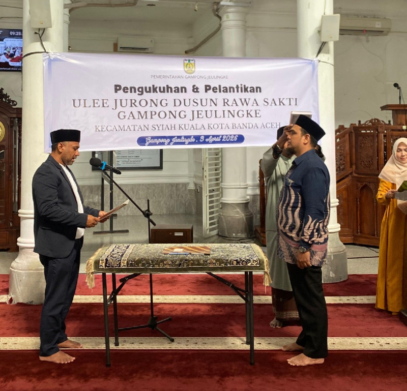 Mirza Nanda Dilantik Jadi Kadus Rawa Sakti, Keuchik: Ini Bukan Jabatan, Tapi Amanah