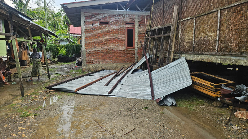 Rumah Warga di Montasik Aceh Besar Rusak Diterpa Angin Kencang